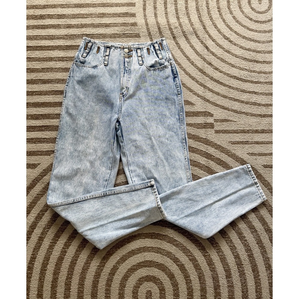 Vintage Jordache Jeans 80s‎ Acid Wash Denim High Rise Tapered Sz 9/10 27" Waist